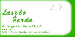 laszlo herda business card